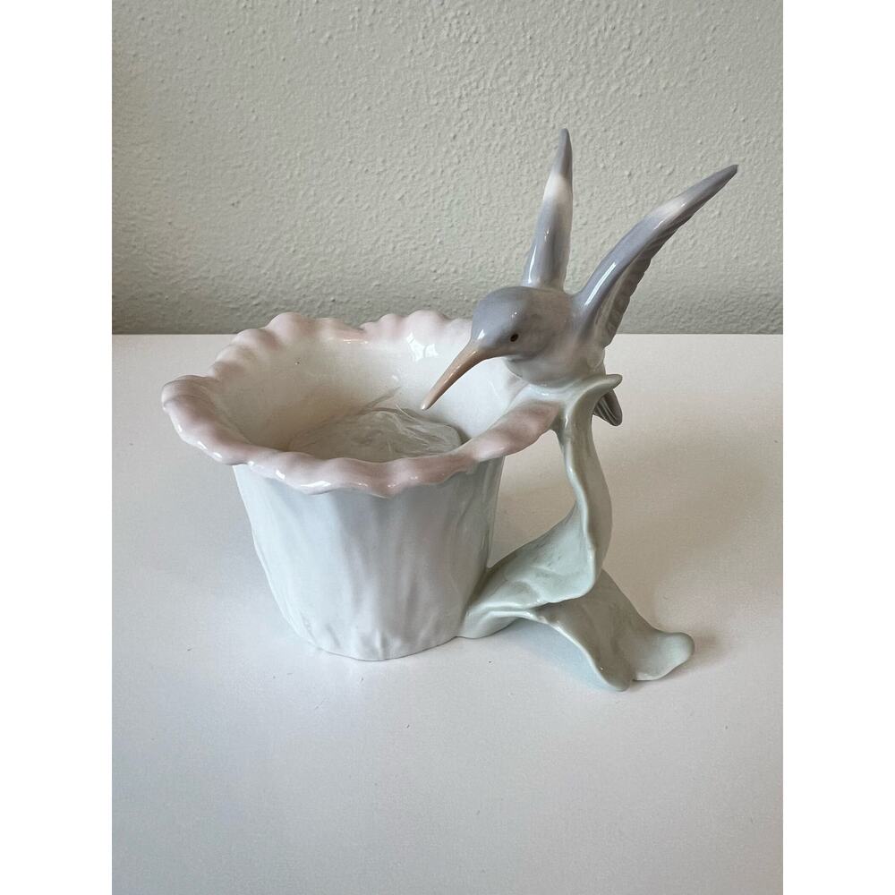 Vintage Otagiri Hummingbird Votive Candle Holder Porcelain Japan 
